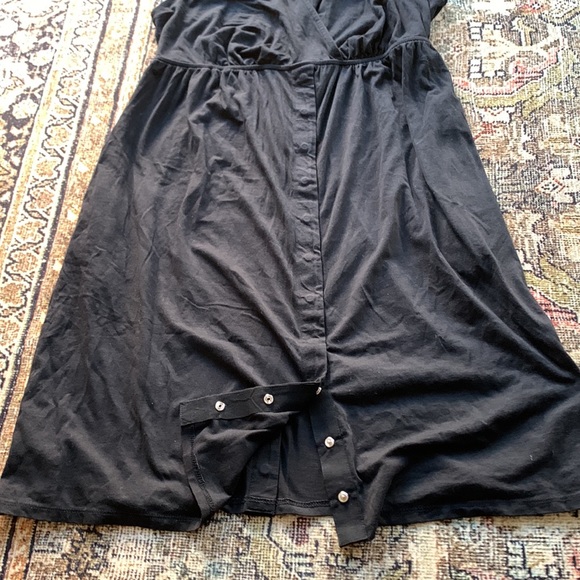 Motherhood Maternity 3 IN 1 NURSING, LABOR & DELIVERY GOWN in black size small - Picture 3 of 11